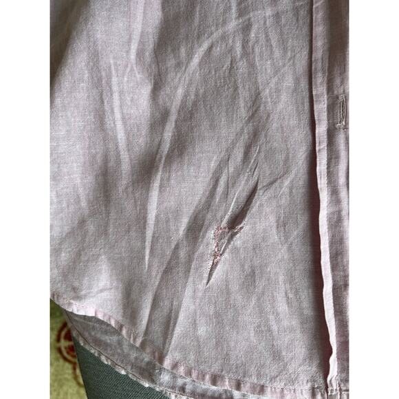 Pietro Brunelli Linen blend Italy maternity button down pink Shirt Size XL - Picture 7 of 9